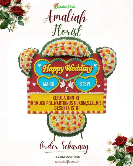 Papan Bunga Pernikahan Badurame